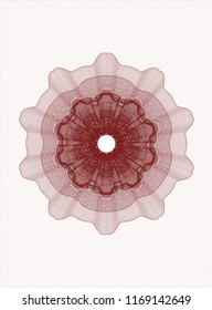 Red money style rosette