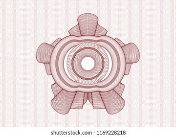 Red money style rosette