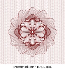 Red money style rosette