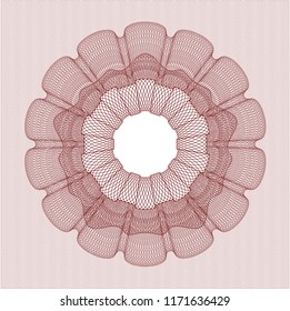 Red money style rosette