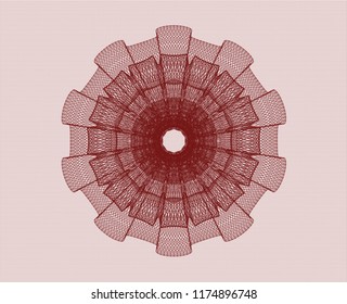 Red money style rosette
