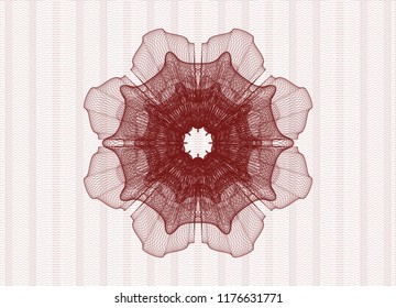 Red money style rosette
