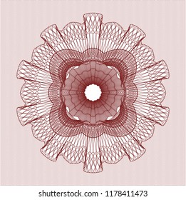 Red money style rosette