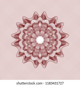 Red money style rosette
