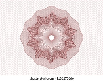 Red money style rosette