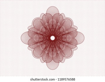 Red money style rosette