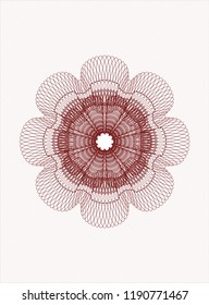 Red money style rosette