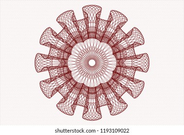 Red money style rosette