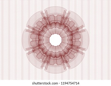 Red money style rosette