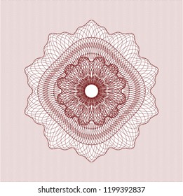 Red money style rosette