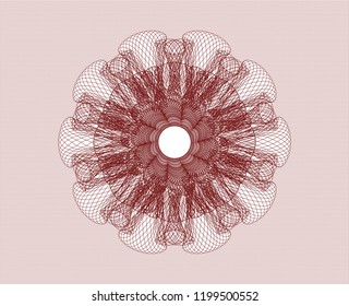 Red money style rosette
