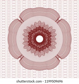 Red money style rosette