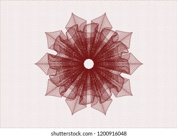 Red money style rosette
