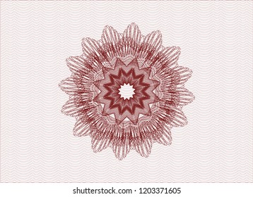 Red money style rosette