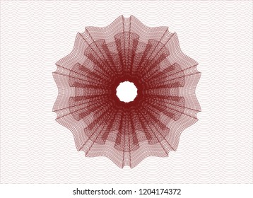 Red money style rosette