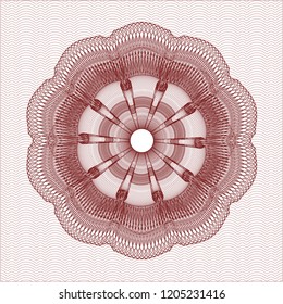Red money style rosette