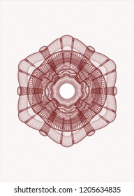 Red money style rosette