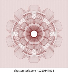Red money style rosette