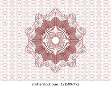 Red money style rosette