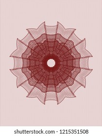 Red money style rosette