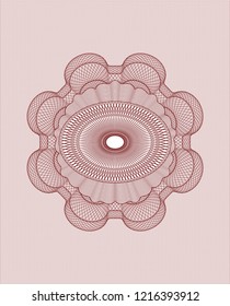 Red money style rosette