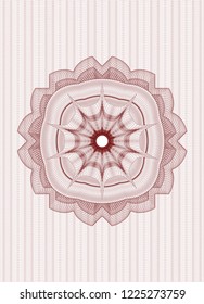 Red money style rosette