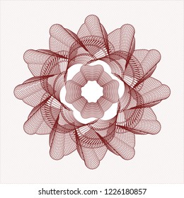 Red money style rosette