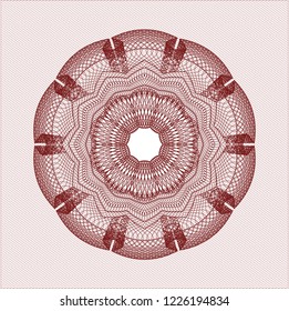 Red money style rosette