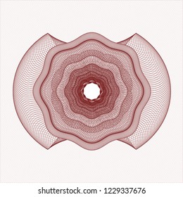 Red money style rosette