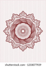 Red money style rosette