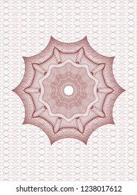 Red money style rosette