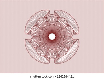 Red money style rosette