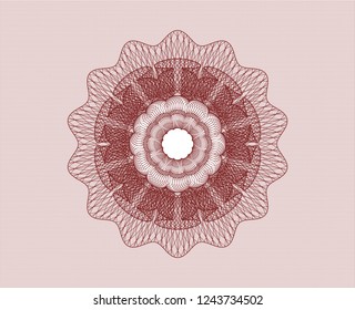 Red money style rosette