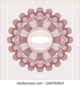 Red money style rosette