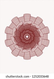 Red money style rosette