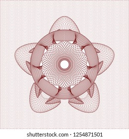 Red money style rosette