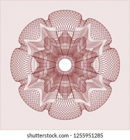 Red money style rosette