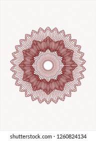 Red money style rosette