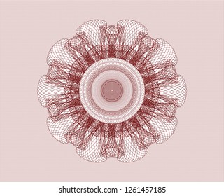 Red money style rosette
