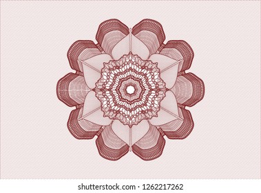 Red money style rosette