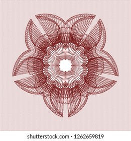 Red money style rosette