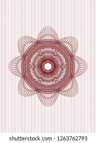 Red money style rosette