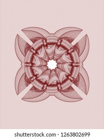 Red money style rosette