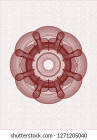 Red money style rosette