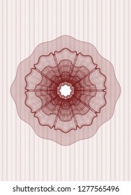 Red money style rosette