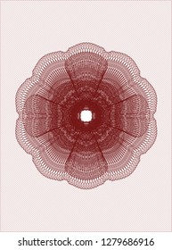 Red money style rosette