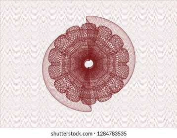 Red money style rosette