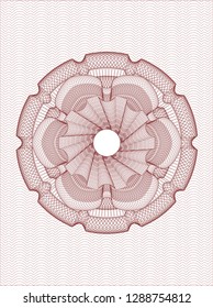 Red money style rosette