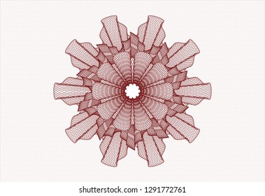 Red money style rosette