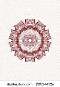 Red money style rosette